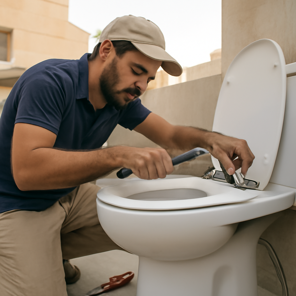 تركيب أطقم حمامات وخلاطات 4 حمام سكني قديم إلى ملاذ صحي حديث