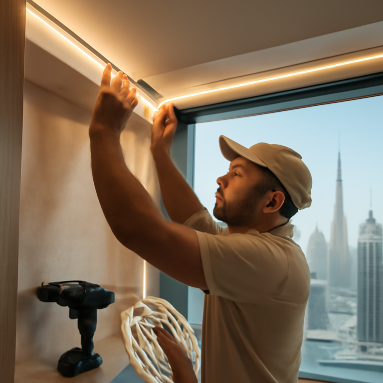 تركيب إضاءة LED وإضاءة مخفية في الإمارات