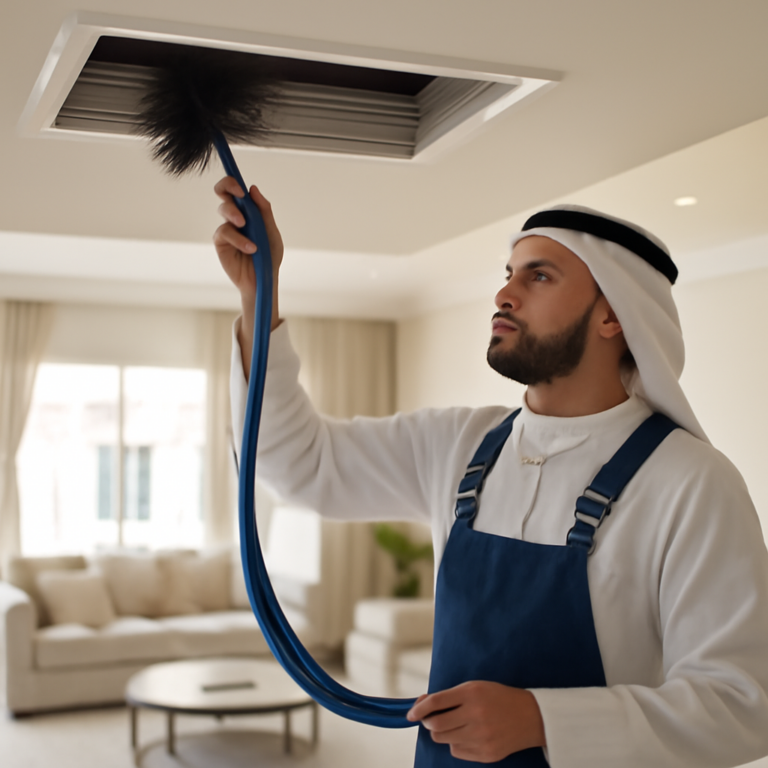 تنظيف دكتات تكييف فلل دبي: هواء نقي لمنزلك
