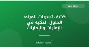 كشف تسربات المياه: الحلول الذكية في الإمارات